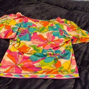 Trina Turk cold shoulder blouse